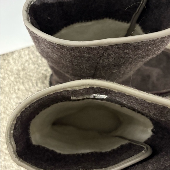 Nike Valenka Wool Soft Grey Winter Sherpa Lined Boots Size 7 - Picture 3 of 13